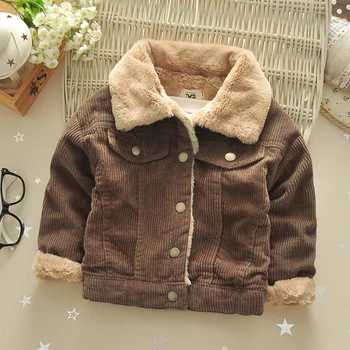 Палто за момченце с тежки зимни палта детска вельветовая яке детска топло яке стеганая