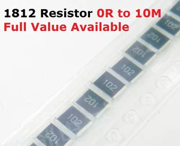 50 бр./лот SMD Чип Резистор 1812 До 1,2/1,3 До/От 1,5 До/1,6 До/До 1,8/Ω 5% Съпротива 1.2/1.3/1.5/1.6/1.8/ K Резистори 1K2 1k3 1k5 1k6 1k8