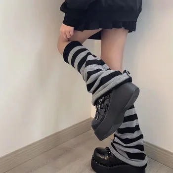 Реколта Шарени Гамаши за Обувки, Корейски Модни Свободни Широки Дълги Чорапи С Белезници в стил Пънк Y2k, Чорапи за Жените, Гамаши за Момичета, Чорапи за Краката